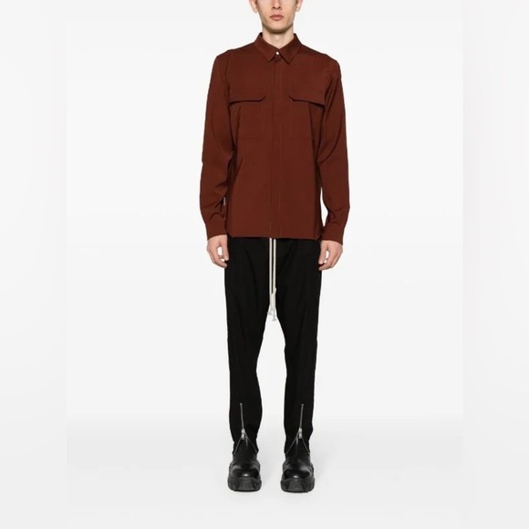 Rick Owens Tecuatl drop-crotch track pants - Picture 1 of 14
